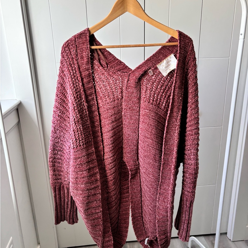 Open-Back Knit Cardigan